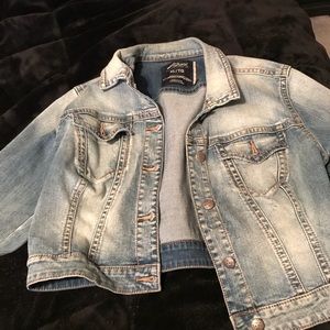 Cropped Silver jean jacket